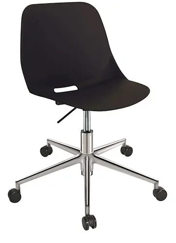 [OHS-47 NEGRA] SILLA OPERATIVA QUICK POLIPROPILENO EXPUESTO (NEGRO)