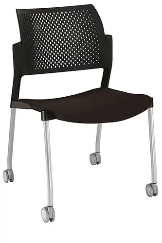 SILLA KYOS  ESTRUCTURA GRIS, PLASTICOS EXPUESTOS CON RODAJAS