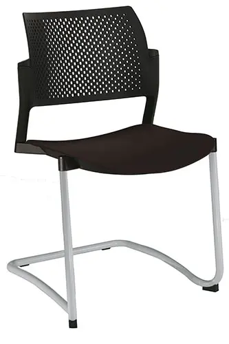 [OHT-319 NEGRO] SILLA KYOS TRINEO GRIS, PLASTICOS EXPUESTOS (NEGRO)