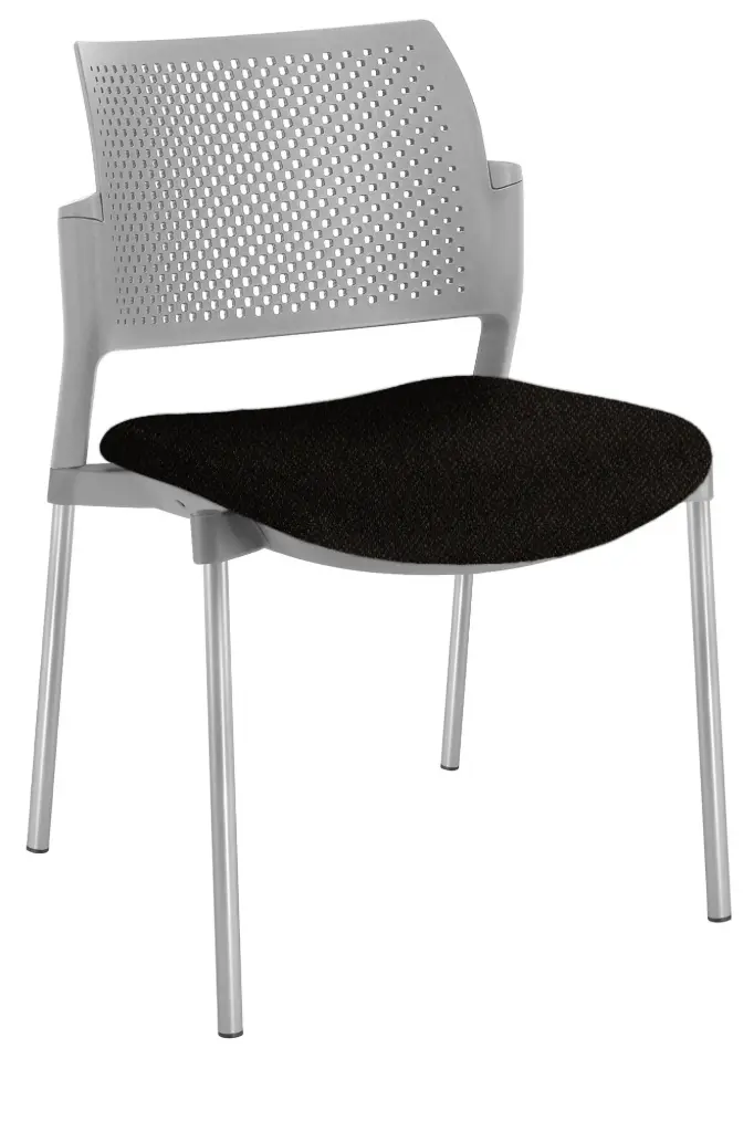 SILLA KYOS ESTRUCTURA GRIS, RESPALDO GRIS ASIENTO TAPIZADO 347