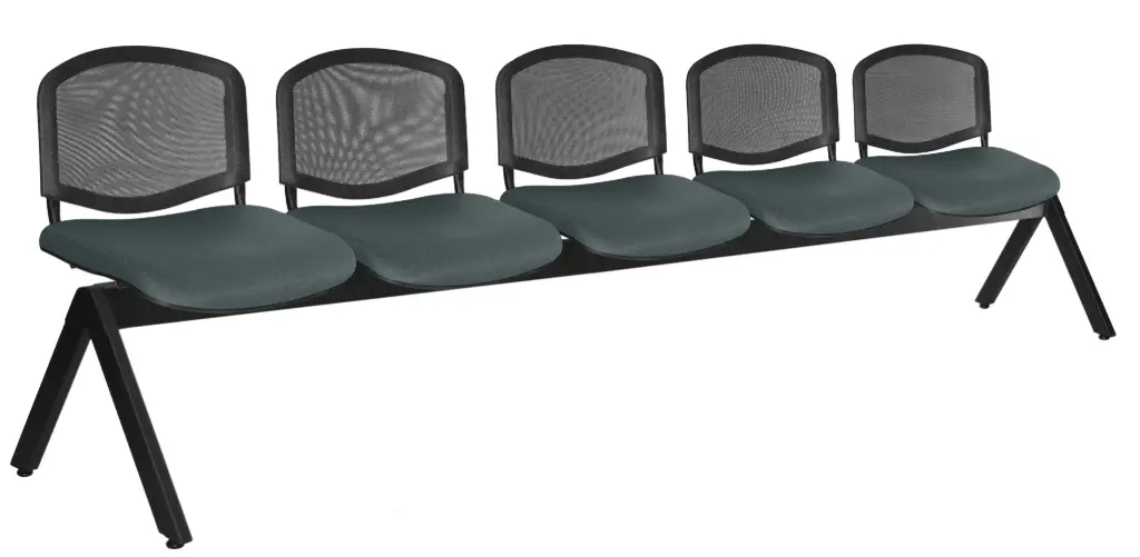 BANCA ELLITICO NET 5 PLAZAS ASIENTO TAPIZADO  RESPALDO MALLA