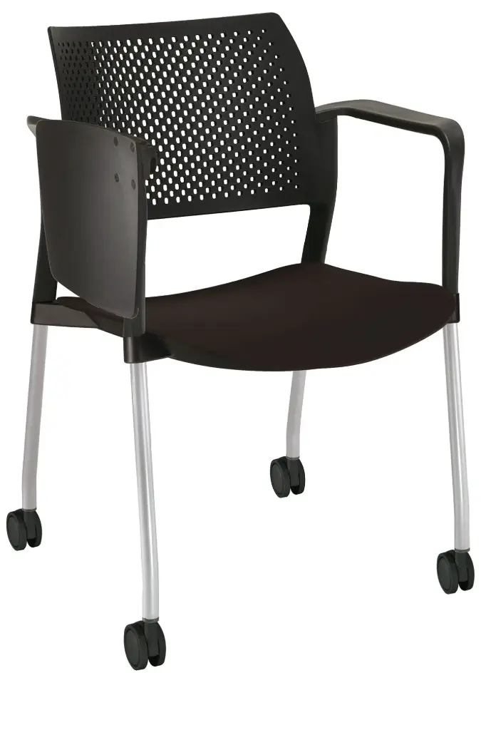 [OHP-324 NEGRO] PUPITRE KYOS GIRATORIO CON BRAZOS POLIPROPILENOS EXPUESTOS (NEGRO)