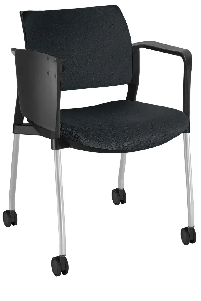 PUPITRE KYOS CON BRAZOS GIRATORIO ASIENTO Y RESPALDO TAPIZADO