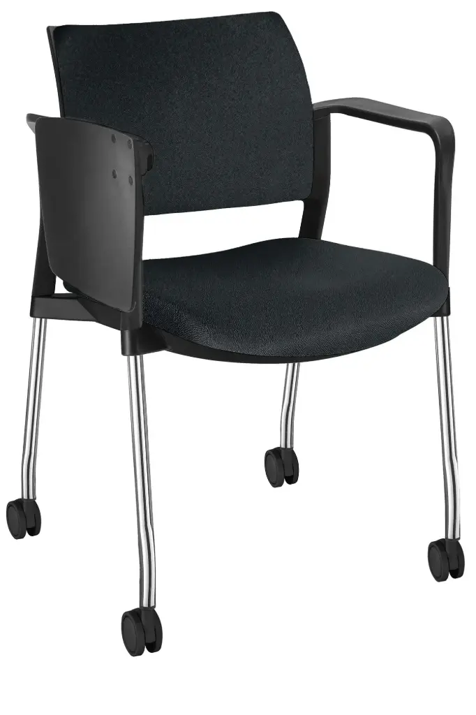 [OHP-344CR NEGRO] PUPITRE KYOS GIRATORIO CON BRAZOS ASIENTO Y RESPALDO TAPIZADO (NEGRO)
