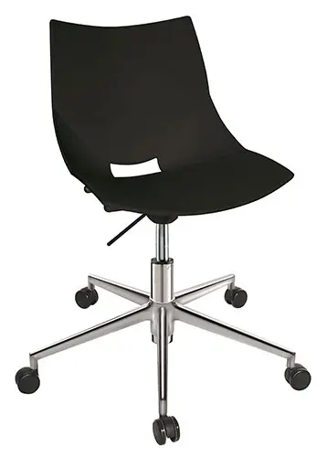[OHS-37 NEGRA] SILLA OPERATIVA SHELL POLIPROPILENO EXPUESTO (negro)
