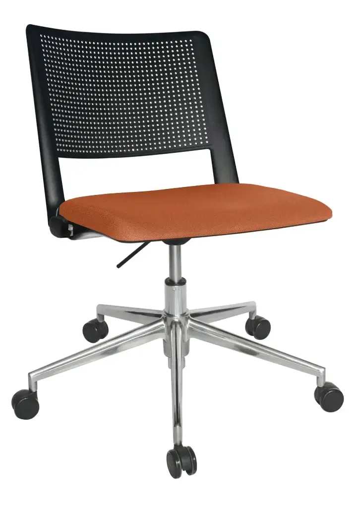 SILLA OPERATIVA REVOLUTION ASIENTO TAPIZADO RESPALDO POLIPROPILENO OHS-87AL