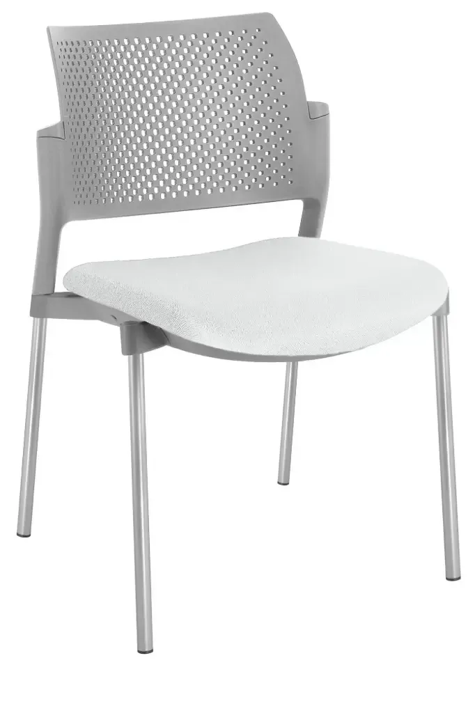 SILLA KYOS ESTRUCTURA GRIS, RESPALDO GRIS ASIENTO TAPIZADO 347
