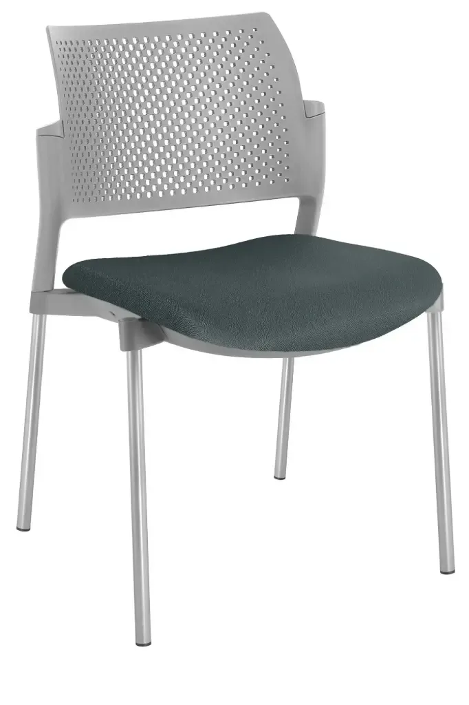 SILLA KYOS ESTRUCTURA GRIS, RESPALDO GRIS ASIENTO TAPIZADO 347
