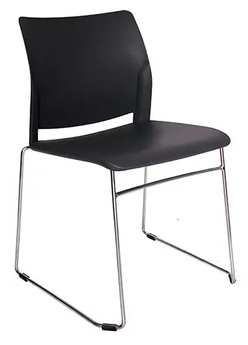 [OHV-102 NEGRO] SILLA ALPHA POLIPROPILENO EXPUESTO (negro)