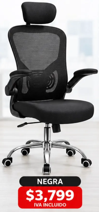 SILLA EJECUTIVA FLEX NEGRA