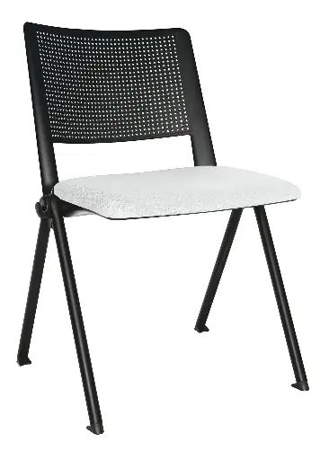 SILLA REVOLUTION ASIENTO TAPIZADO ESTRUCTURA GRIS POLIPROPILENO EXPUESTO