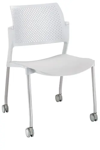 SILLA KYOS  ESTRUCTURA GRIS, PLASTICOS EXPUESTOS CON RODAJAS
