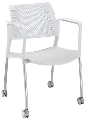 SILLA KYOS ESTRUCTURA GRIS CON BRAZOS Y RODAJAS, PLASTICOS EXPUESTOS 313