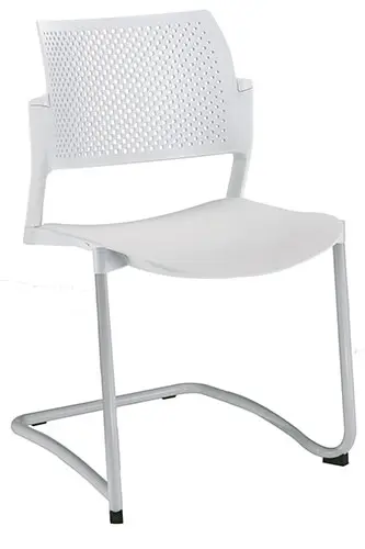 SILLA KYOS TRINEO GRIS, PLASTICOS EXPUESTOS