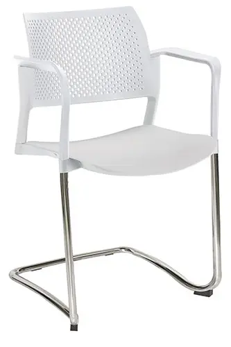 SILLA KYOS TRINEO CR, CON BRAZOS, PLASTICOS EXPUESTOS 