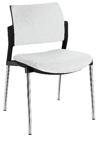 SILLA KYOS ESTRUCTURA CROMADA, ASIENTO Y RESPALDO TAPIZADO 