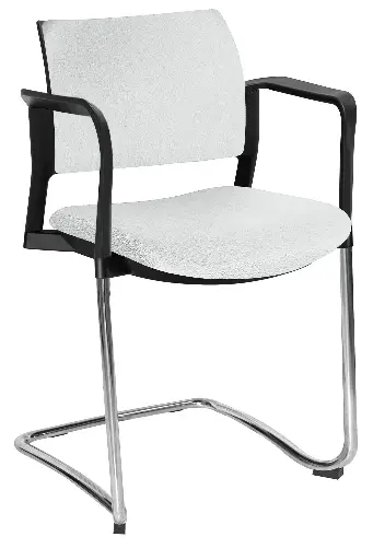 SILLA KYOS TRINEOCROMADO CON BRAZOS, ASIENTO Y RESPALDO TAPIZADO