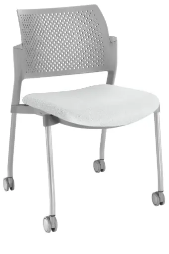SILLA KYOS ESTRUCTURA GRIS, RESPALDO GRIS ASIENTO TAPIZADO 348
