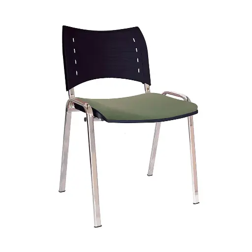SILLA INNOVA TAPIZADA BASE CROMADA