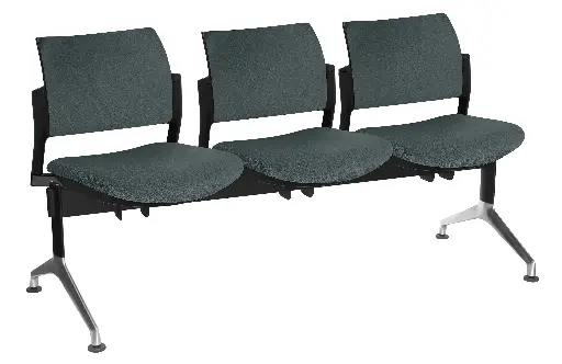 BANCA KYOS 3 PLAZAS, PLASTICOS EXPUESTOS TAPIZADA