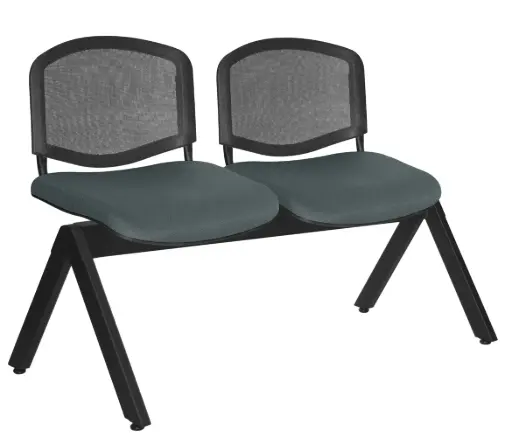 [OHR-2400-2P] BANCA ELLITICO NET 2 PLAZAS ASIENTO TAPIZADO RESPALDO MALLA