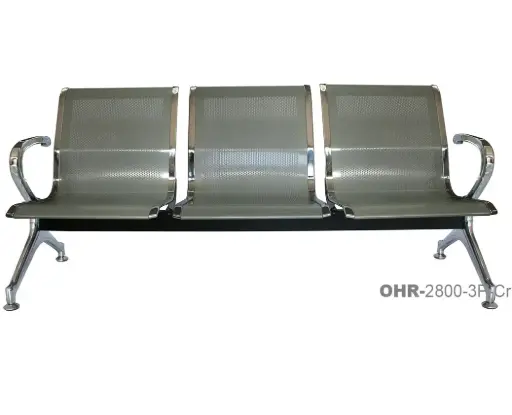 [OHR-2800-3P CR Cromada] BANCA IVY 3 PLAZAS