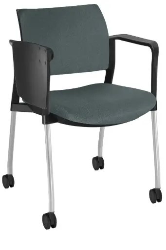PUPITRE KYOS CON BRAZOS GIRATORIO ASIENTO Y RESPALDO TAPIZADO