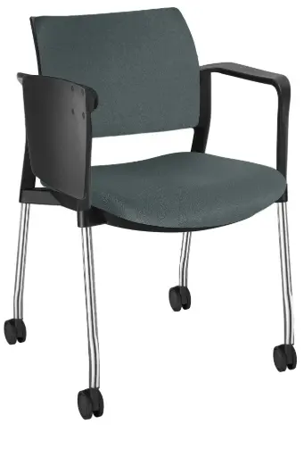 PUPITRE KYOS GIRATORIO CON BRAZOS ASIENTO Y RESPALDO TAPIZADO