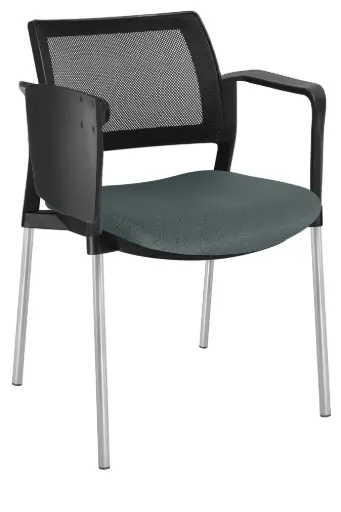 PUPITRE KYOS CON BRACOS ASIENTO TAPIZADO RESPALDO MALLA EN GRIS